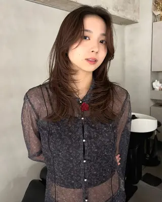 セミロング 表参道レイヤーカット 髪質改善山岸季生のヘアスタイル