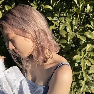 セミロング カラー ブリーチなしWカラー ／レイヤー🎀マリノのヘアスタイル
