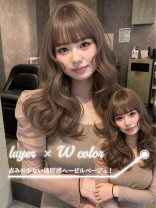 ロング カラー 🍑ももか🍑透明感 カラー/赤羽🎀のヘアスタイル