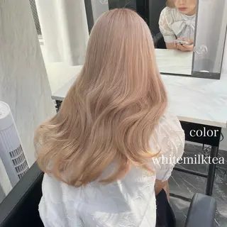 セミロング カラー エクステ🩵ブリーチ 韓国ヘア🩵KAEのヘアスタイル
