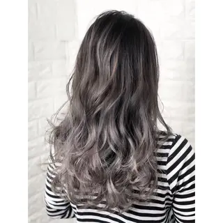 セミロング カラー 髪質改善特化KIZU /ブリーチ縮毛矯正のヘアスタイル