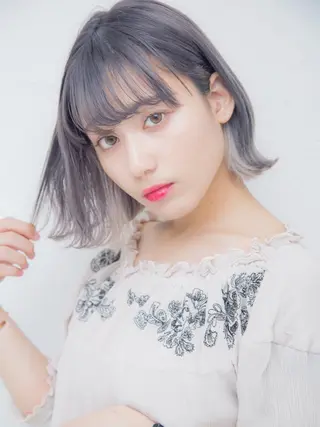 ミディアム 家坂 佑のヘアスタイル