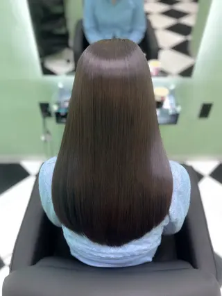 セミロング 髪質改善🫧艶カラー 🫧💙佐藤真優のヘアスタイル