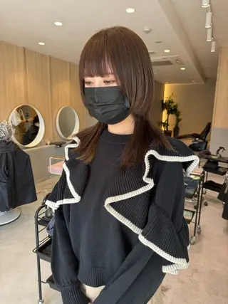 セミロング カラー ✂️似合わせの魔術師 石田一樹✂️のヘアスタイル
