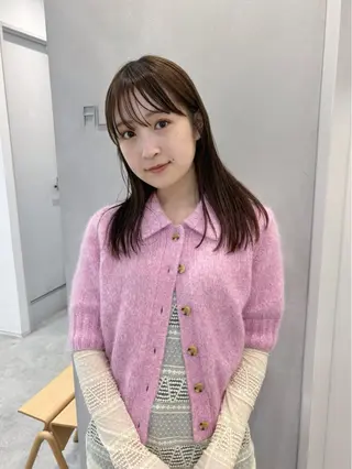 ミディアム 青木 優歩のヘアスタイル