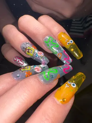 ネイル 33nail✴️栄 スミレ❇️Gel-xのネイルデザイン