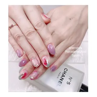 ミディアム ネイル 🐾enen style 🐾のネイルデザイン