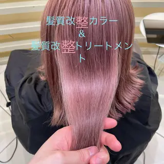 ミディアム メンズ縮毛矯正 ブリーチカラー/まやのヘアスタイル