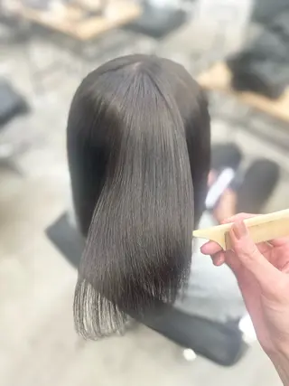 ミディアム カラー パーマ 縮毛矯正✨ストカール ✨髪質改善✨山下のヘアスタイル
