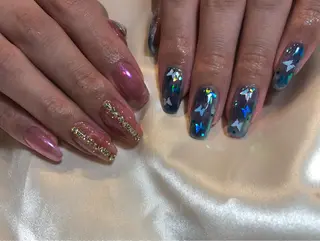 ネイル パラあり！フィルイン 美フォルムのネイルデザイン