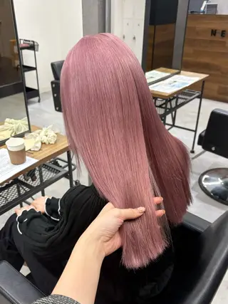 ロング カラー ENA💗NEXT /ハイトーンエクステのヘアスタイル