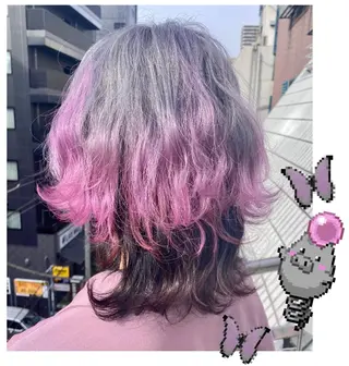 ショート カラー TSUNO🦖 派手髪/オタク美容師のヘアスタイル