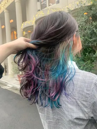 ミディアム 色落ちまでキレイに！ ！女性サロンのヘアスタイル