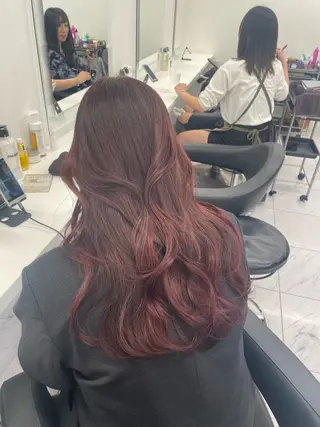 カラー ヘアアレンジ 🖤艶髪／髪質改善 横浜美容室／ゆりのヘアスタイル