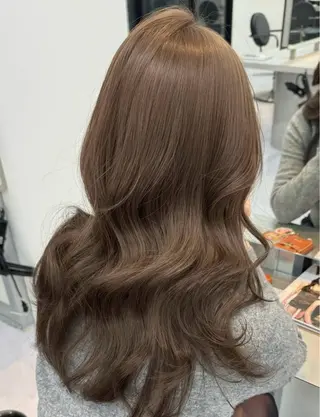 ロング カラー 髪質改善/縮毛矯正/ ブリーチなしカラーのヘアスタイル