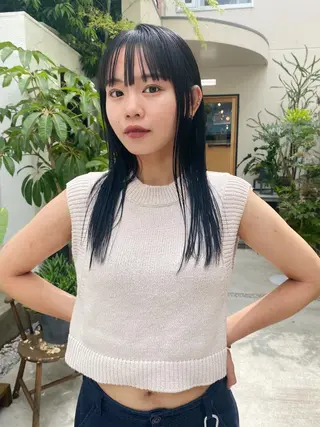 ロング サトウ ナナのヘアスタイル