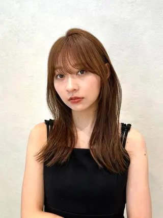 ロング カラー パーマ kazuki【顔周り ×レイヤーカット】のヘアスタイル