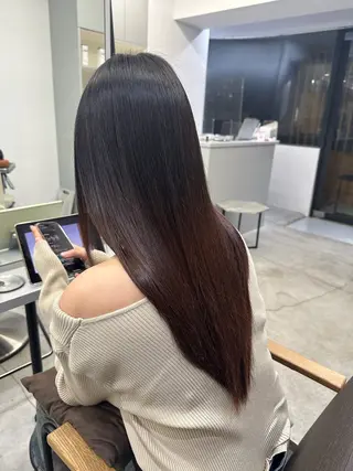 ロング 絶対綺麗な暖色カラー 🎯あります✨増渕✨のヘアスタイル