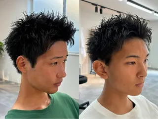 メンズ 船橋駅フェザーパーマ ニュアンスパーマ保立のヘアスタイル
