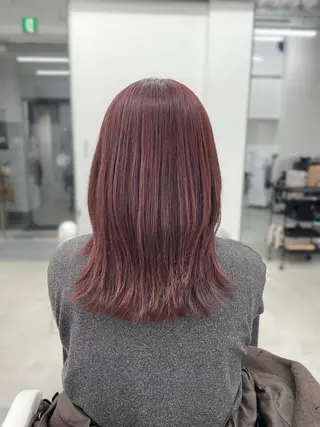 ミディアム カラー 髪質改善×ブリーチ なしカラー/桃愛のヘアスタイル