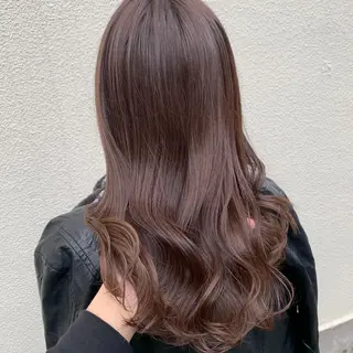 セミロング カラー ブリーチなし Wカラー🩷星野翔太のヘアスタイル