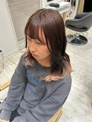 セミロング 池田 翔元のヘアスタイル