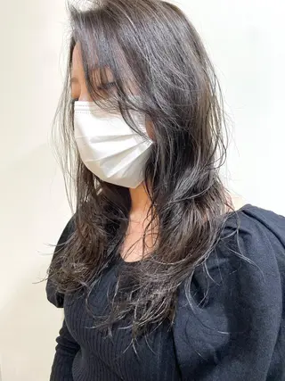 セミロング パーマ レイヤー／パーマ TAKUYAのヘアスタイル