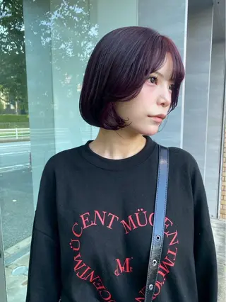 ミディアム カラー qpula クプラのヘアスタイル