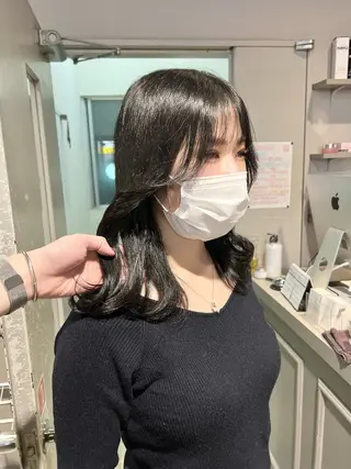 ミディアム カラー パーマ ヘアアレンジ メンズ 上品＆韓国風 🥀海心🥀のヘアスタイル