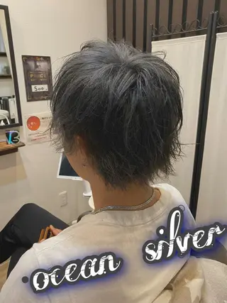 ショート カラー メンズ メンズパーマ /栄/伊藤りんなのヘアスタイル