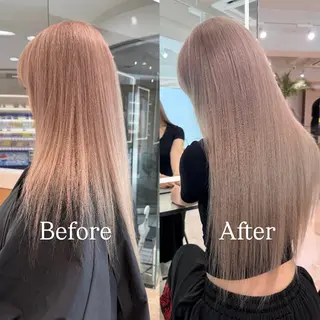 ロング カラー シールエクステ特化 ハイトーン、NANAのヘアスタイル