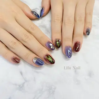ネイル モチの良さ◉ フィルインネイル♡のネイルデザイン