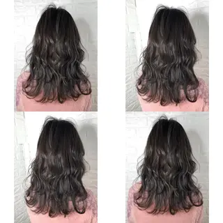 ミディアム カラー 髪質改善特化KIZU /ブリーチ縮毛矯正のヘアスタイル