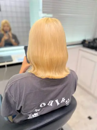 ミディアム カラー ヘアアレンジ 💕上野美容師☁ ブリーチ💖サワのヘアスタイル