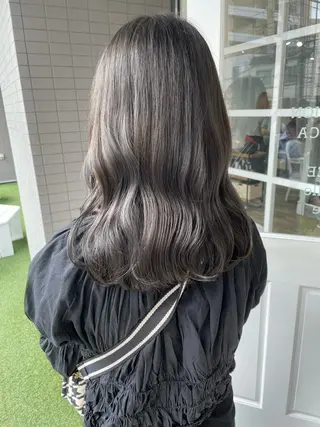 セミロング カラー coco♡ 韓国hairのヘアスタイル