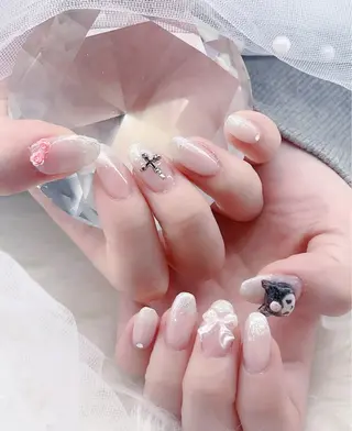 ネイル 🌸さくら /ワンホン束感🎀のマツエク・マツパデザイン