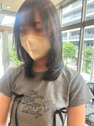 ミディアム 佐川 絢のヘアスタイル