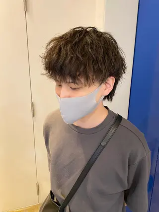 ショート パーマ メンズ JINKIメンズ特化 メンズカットパーマのヘアスタイル