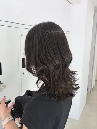 セミロング カラー グレージュ/ベージュ /経堂/sana🌱のヘアスタイル
