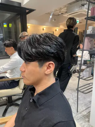 ショート パーマ メンズパーマ梅田 ・川副史晶のヘアスタイル