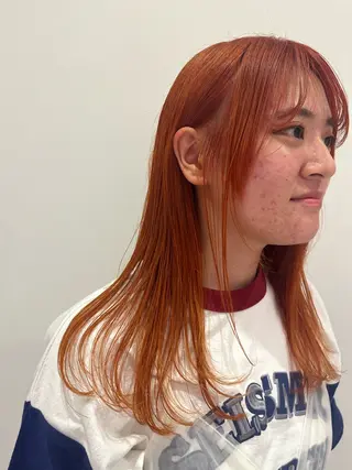 ロング カラー ramphy 柴原 夢奈のヘアスタイル