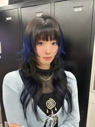 ロング 🌈評価No.1🌈 艶髪カラー❌エクステのヘアスタイル