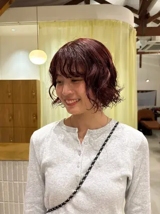 ショート カラー パーマ shiozaki izumiのヘアスタイル