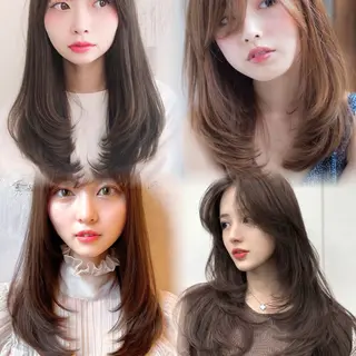 ロング ブリーチなし 透明感カラー/艶髪のヘアスタイル