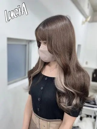 ロング カラー ヘアアレンジ エクステ7:30〜 LuciA\5900のヘアスタイル