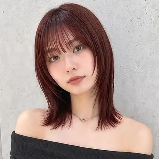ミディアム インナーカラー◆ ダブルカラー◆　上原のヘアスタイル