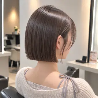 ショート カラー 縮毛矯正×髪質改善 玉山直哉×天王町のヘアスタイル