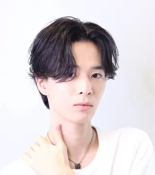 ミディアム メンズ ハクヤ心斎橋 パーマ/縮毛矯正のヘアスタイル