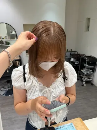 ミディアム カラー Karin/ レイヤーブリーチ🥀のヘアスタイル