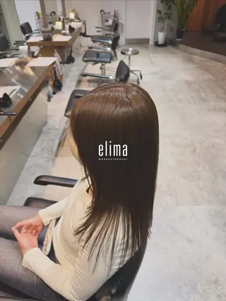 セミロング カラー 髙橋碧 透明感カラー / fifthパーマのヘアスタイル